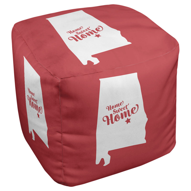 Repose-pieds à cubes montgomery the home, Rouge