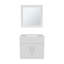 Armoire de salle de bain avec miroir et deux tablettes intérieures, rangement mural blanc-2084287605
