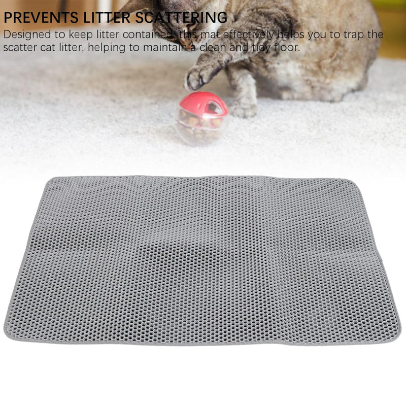 Cat Litter Box Mat with Deep Honeycomb Design for Home Use