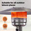 Afterglow 48,000 BTU Terrafab Base Patio Heater, Internal Gas Tank, Light Grey