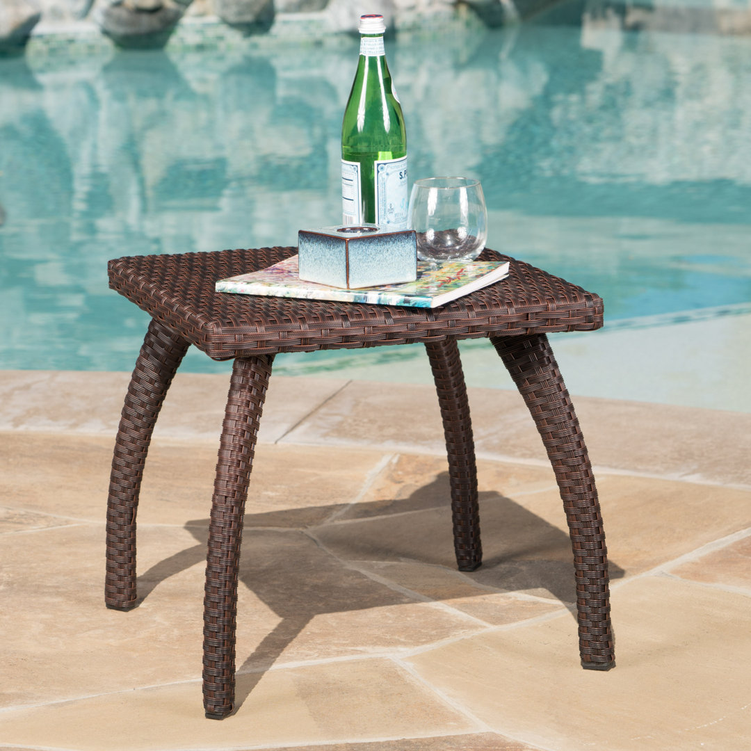 Aaliah Rectangular Outdoor Side Table , 17.7'' in. W 17.7'' in. D Winston Porter 