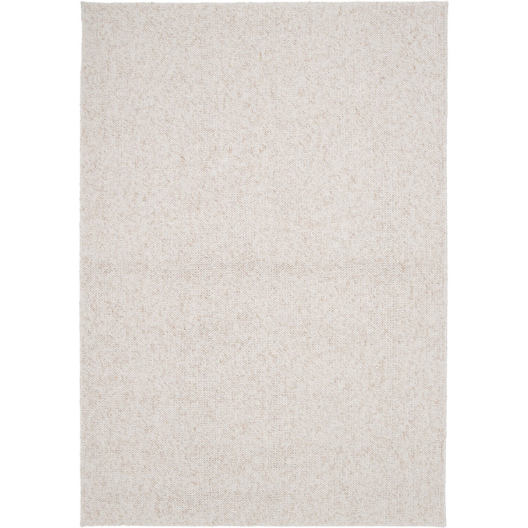 Machine Washable Tufted Rug, Plain, Cream