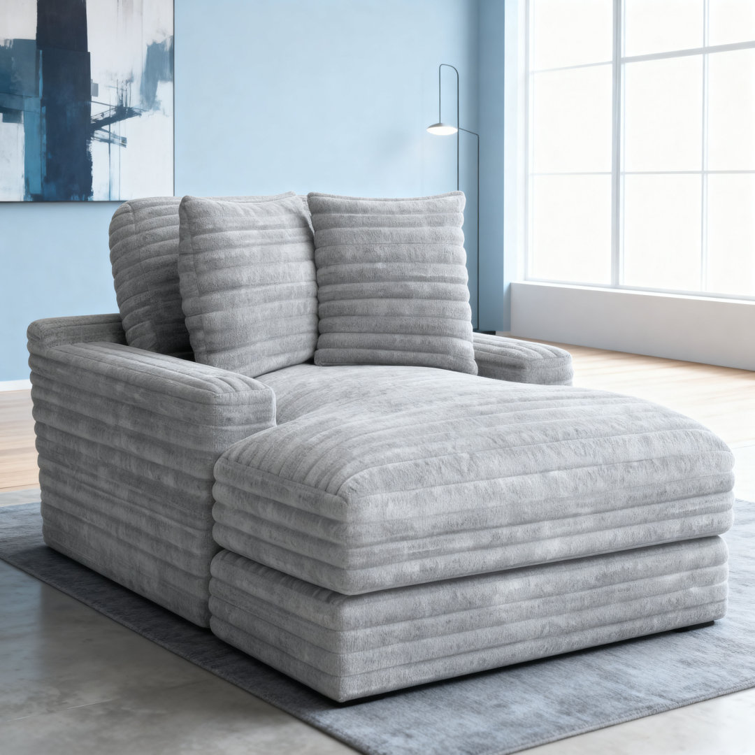 Blossie Upholstered Chaise Lounge Wade Logan® Body 