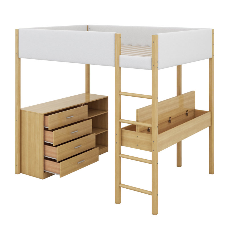 Lit en molleton Jamerious Teddy, Double, Naturel