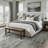 Abstract Modern Machine Washable Brown / Gray Indoor Area Rug with Non-Slip Backing-743079436