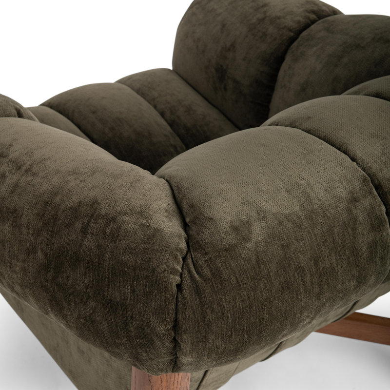 Sansa Upholstered Accent Chair Bronze, Olive Green