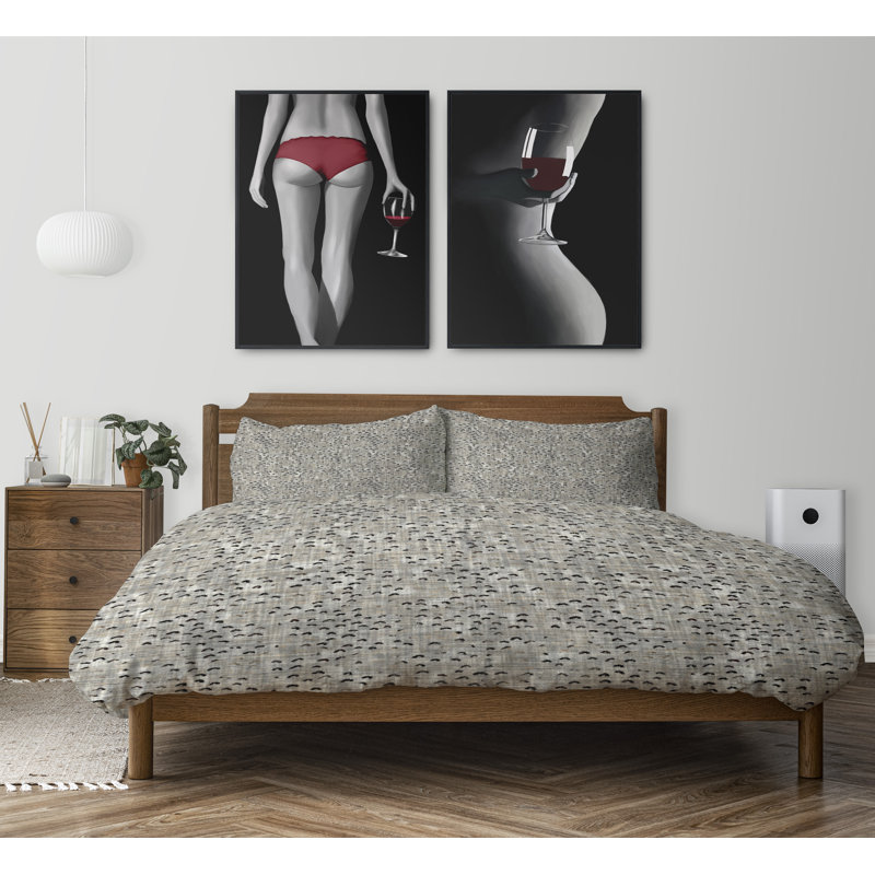 Polyester Twill Abstract Duvet Cover, Twin Duvet Cover + 1 Standard Pillowcase