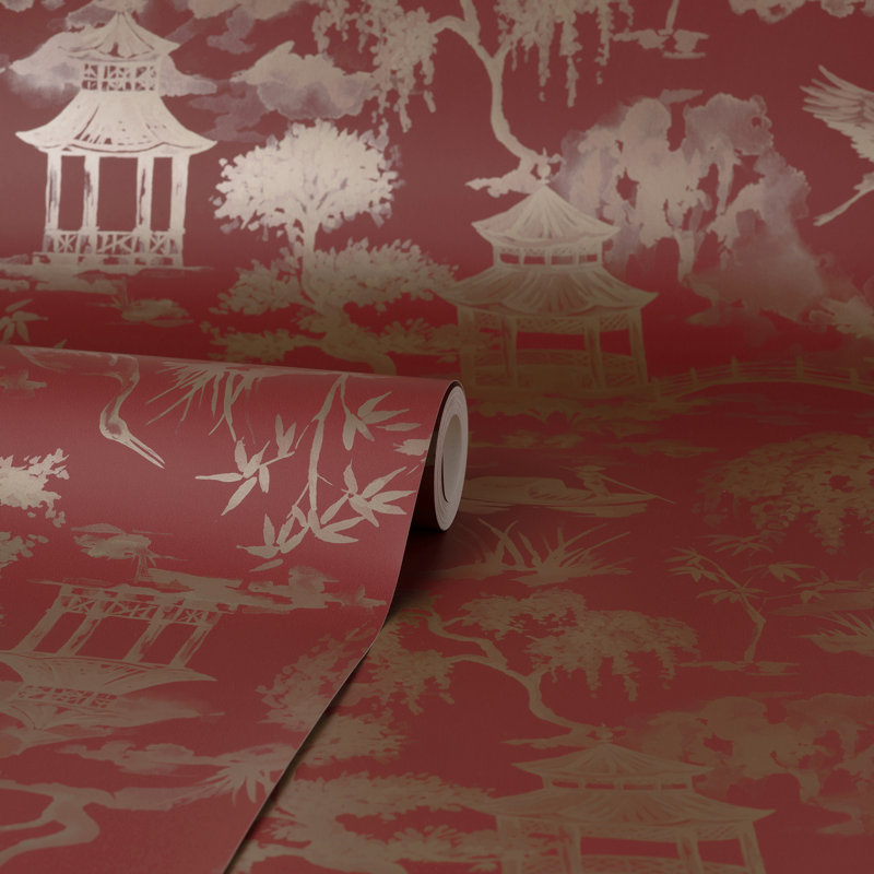 Nikolai Ruby Chinoiserie Wallpaper