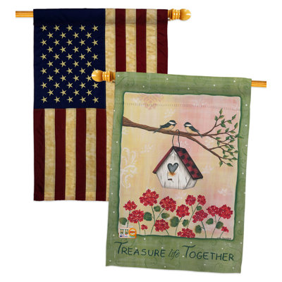 Double Sided 40'' H x 28'' W Polyester House Flag