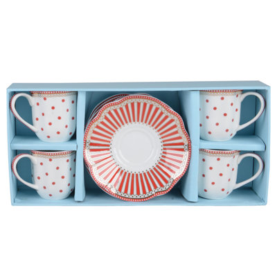Porcelain Espresso Cup and Saucer