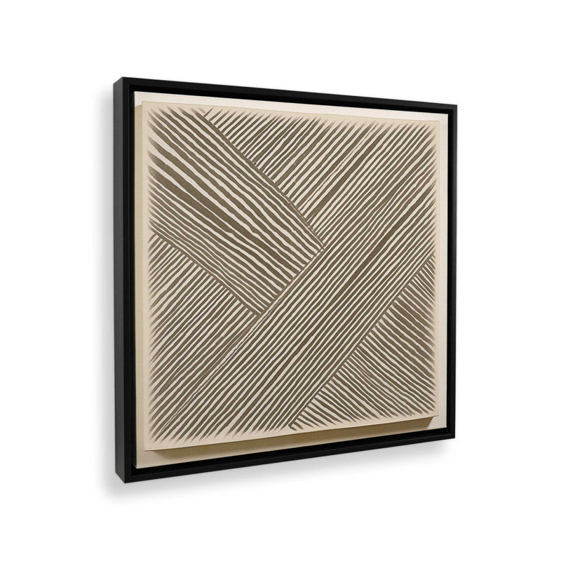 Impression sur toile Modern Modern Illusion III, Cadre flottant noir satiné, H 16,75 po x l 16,75 po x P 1,75 po