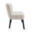 Chaise de chambre blanche - Conception compacte avec rembourrage confortable dans la lune élégante pour les petits espaces