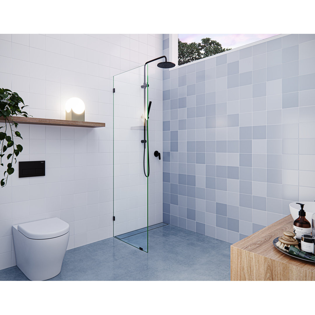 Vela 24 in. x 78 in. Fully Frameless Single Fixed Shower Panel Glass Warehouse 