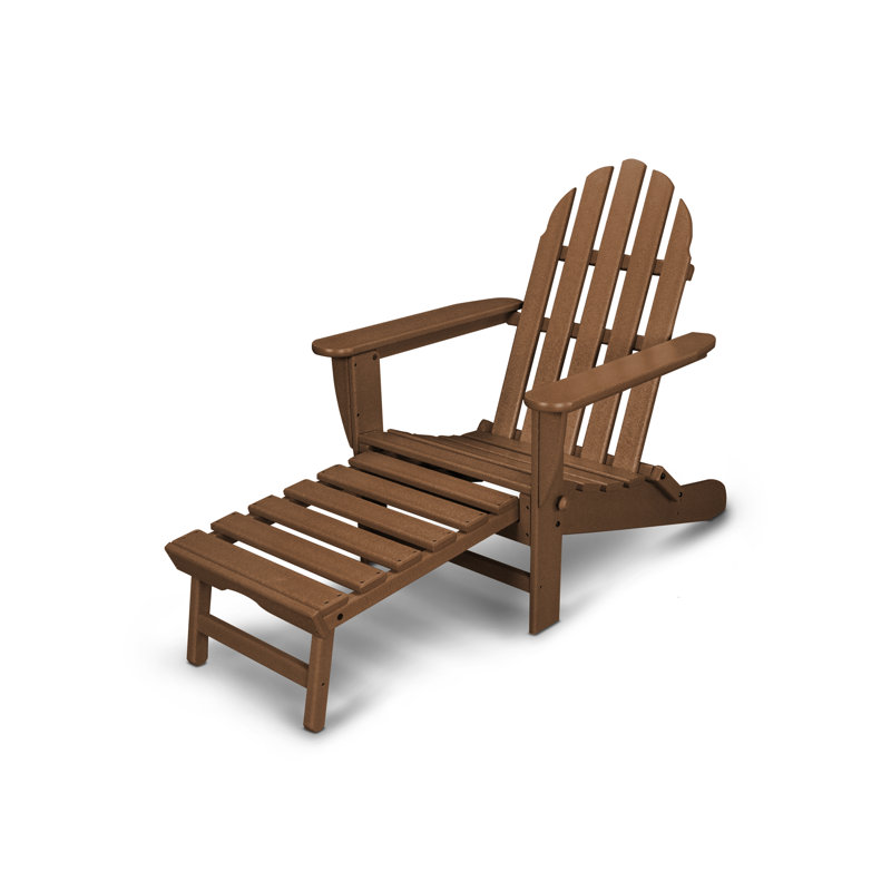 Chaise Adirondack d'extérieur en PEHD Classics, Teck