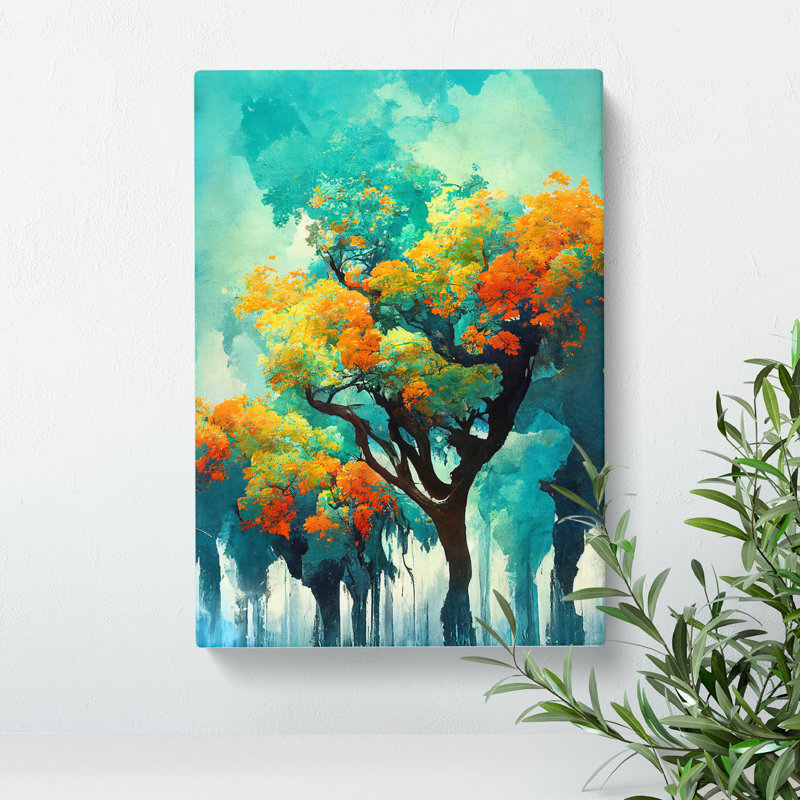 Pretty Abstract Trees No.1 - Wrapped Canvas, 50cm H x 35cm W x 3cm D