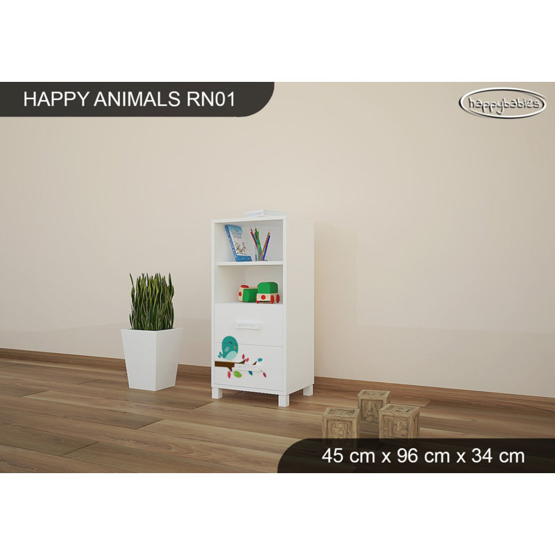 45cm W Animals Kids Cube, White