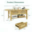 Table basse en rotin avec tiroirs de rangement