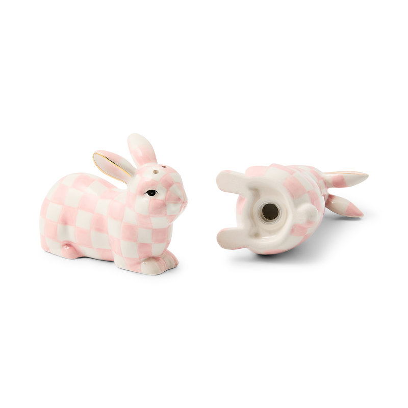 Rosy Check Bunny Salt And Pepper Set