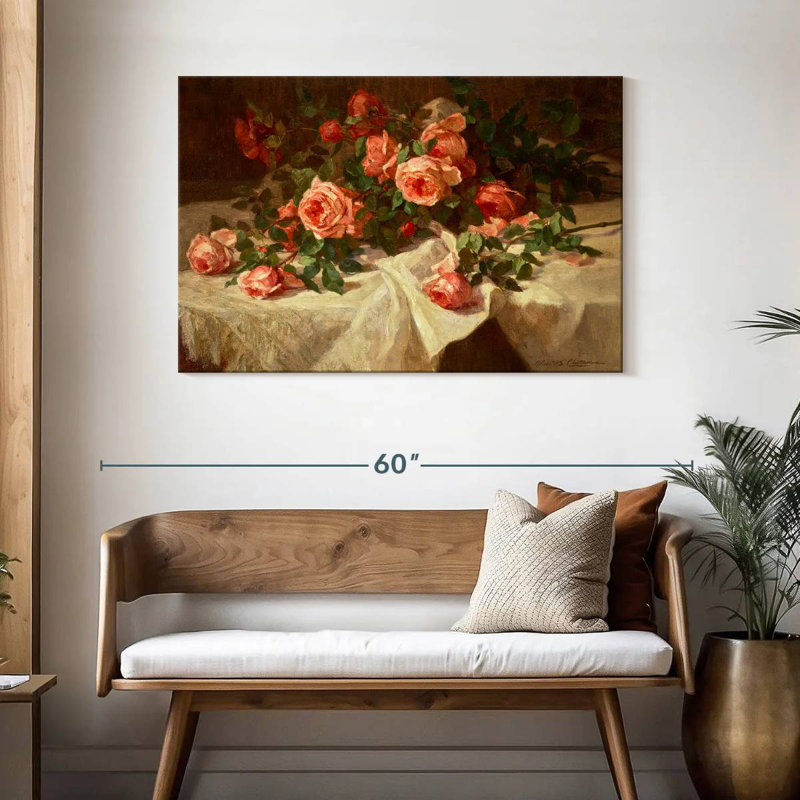 Harnek roses rouges sur dentelle blanche
