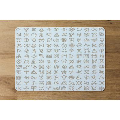 Ardavazt Polyester-Coated Hardboard Geometric Rectangle Placemat