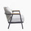 Fauteuil club d'extérieur, cadre gris avec coussin gris, ensemble de 1-480264470-480264464-480264466