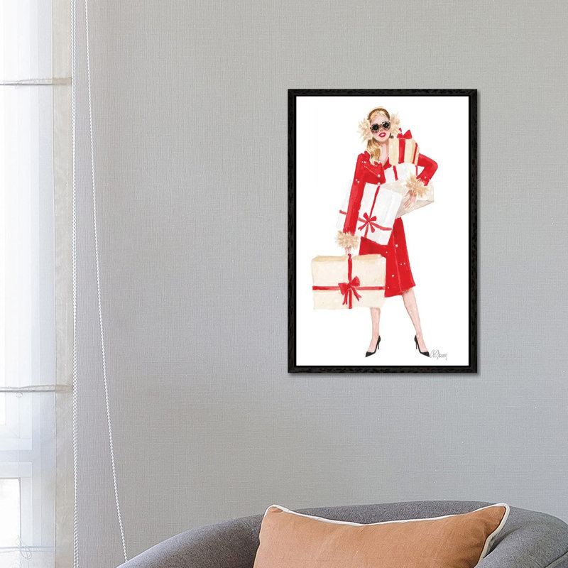 Holiday Gifts by Style Of Brush - Floater Frame Gallery-Wrapped Canvas Giclée on Canvas, Black