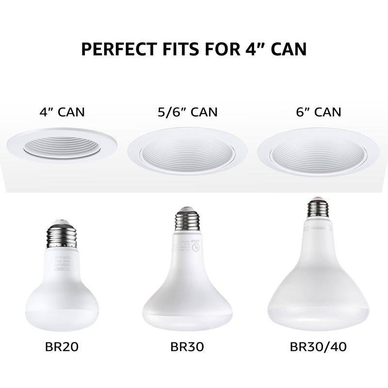 Ampoules à DEL BR20, projecteur à intensité variable, 7,5 W (50 W Eqv), base E26, lumière du jour 5000K