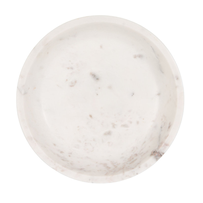 Birch Lane™ Adelphine Marble Serving Bowl, White