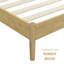  Base de lit en bois avec tête de lit Inno, base en bois massif avec lattes silencieuses et supports centraux en bois, capacité de 1000 lb, assemblage sans effort, plusieurs tailles et couleurs-949895961-959207298