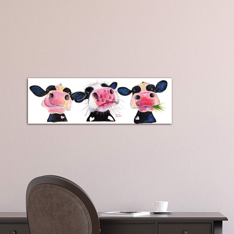 The Nosey Cows by Shirley Macarthur - Wrapped Canvas Print, 152.4 cm H x 50.8 cm W x 3.175 cm D