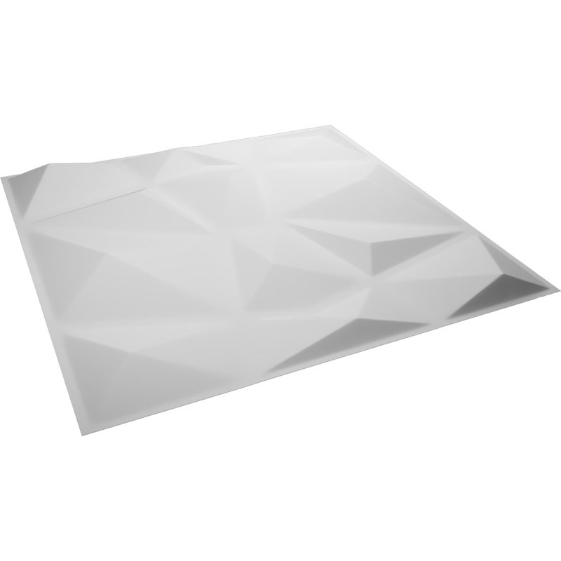 White Textured 3D PVC Wall Panels, 19.63" x 19.63", 10-Pack