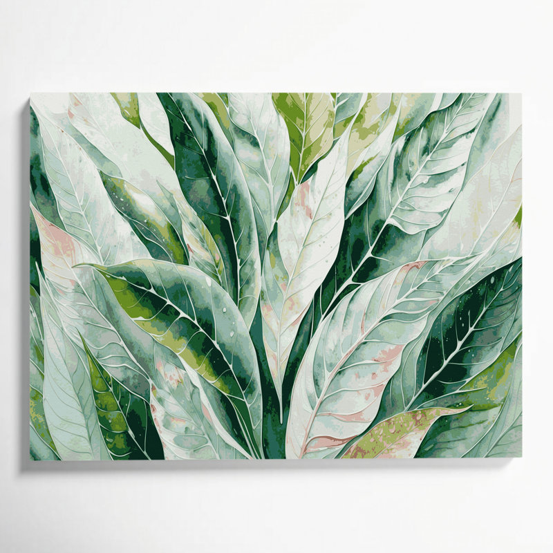 Art mural sur toile Botanical Aglaonema, H 16 po x l 20 po