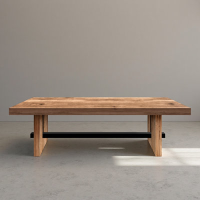 Modern Industrial Style Solid Wood Conference Tabl