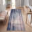 Gresham Modern Distressed Solid Navy Teal Blue Gray Cream Pink Machine Washable Non-Slip Low Pile Indoor Outdoor Pet Friendly Living Room Bedroom Dining Room Entryway Hallway Office Area Rug-701214811