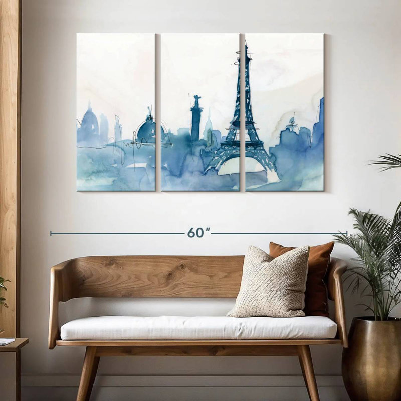 Rorry Ocean Blue Paris, 32" H x 50" W