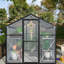 Serre en aluminium d'extérieur - Pour conditions difficiles et polycarbonate ventilé pour les jardins Installation rapide gardée