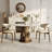 Amberly Luxury Modern Round Sintered Stone Dining Table Solid Wood Pedestal Kitchen Table For 4/6/8, One-step Installation-519123971-533097590-535997402