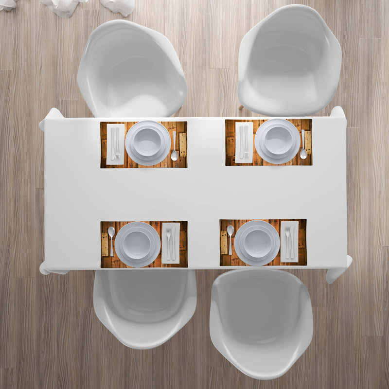 Moreno Wooden Lodge Wall Planks Print Placemat