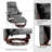 Huttonsville Reclining Chair with Vibration Massage and Removable Lumbar Pillow, 360 Degree Swivel-1465689889