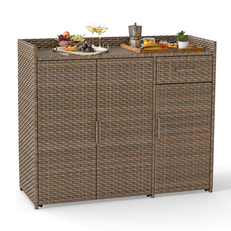 Latitude Run® Outdoor Storage Cabinet, Natural