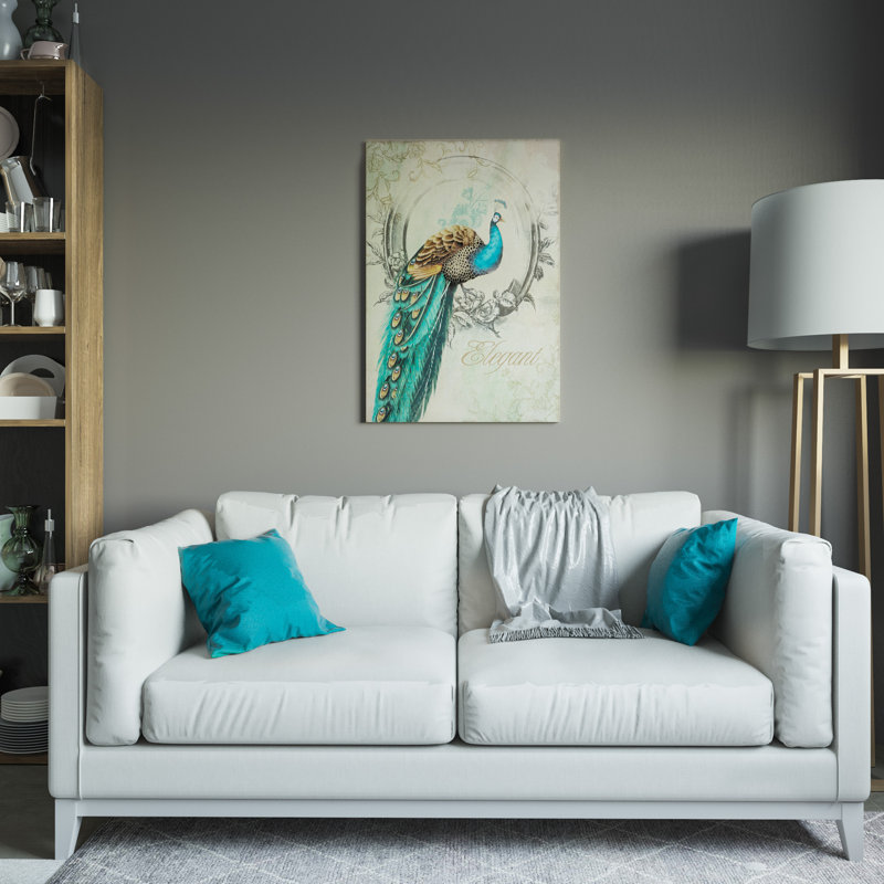 « peacock poises i », impression sur toile tendue