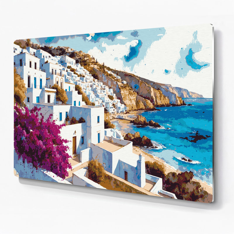 Art mural gris, villes, Ibiza, Espagne, H 8 po x l 10 po
