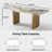 79" Luxury Dining Table with Random Natural Pattern Sintered Stone Top & Metal Base, Modern Rectangular Dining Table, Elegant Kitchen Dining Room Furniture,10-chair-1463010671-1463010670