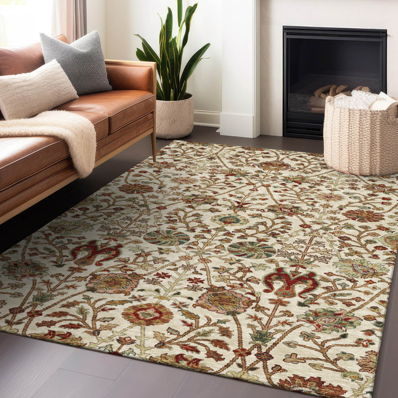 Chayil Area Rug with Non-Slip Backing, Rectangle 9' x 12'