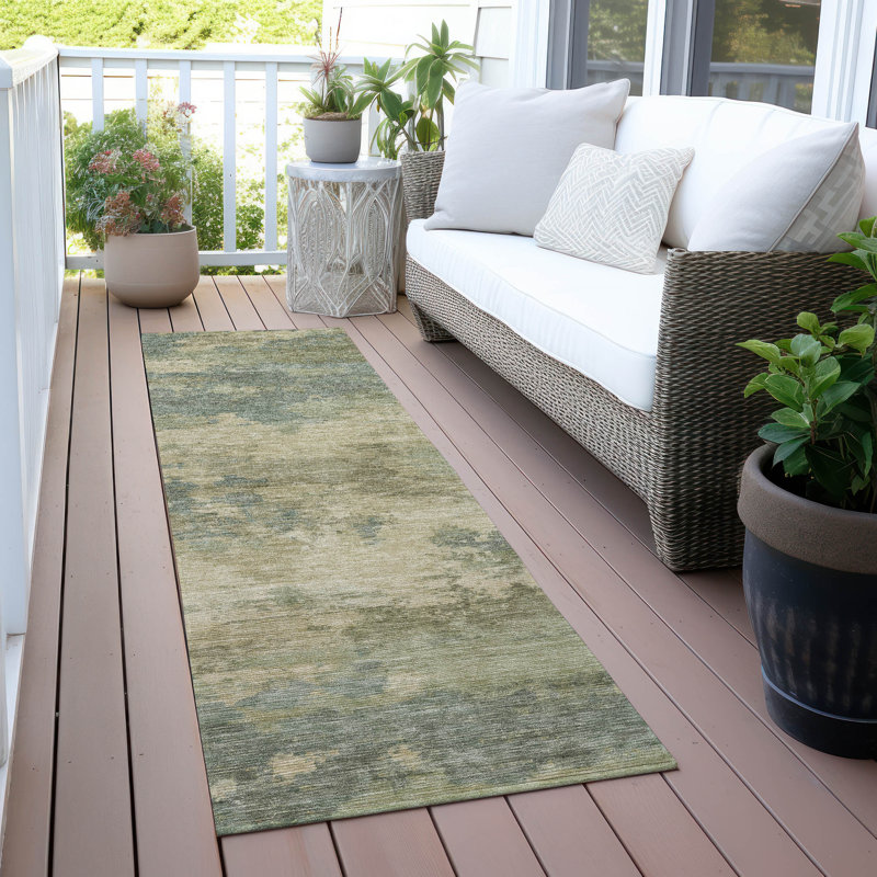 Tapis intérieur / extérieur lavable à la machine Xhevrie, Tapis de couloir 2 pi 3 po x 7 pi 6 po