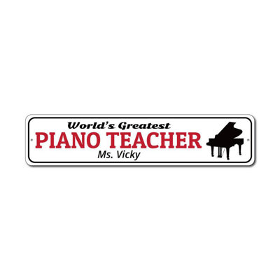 Enseigne de piano sur mesure en aluminium
