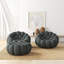 Fauteuil d'appoint rembourré en forme de citrouille avec repose-pieds 48,43 po Kayi de Kayi (ensemble de 2), aucun assemblage requis-112510843