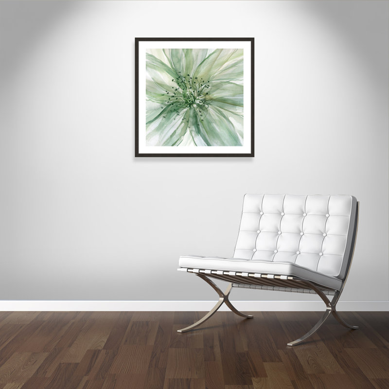 Macro fleur de sauge II - peinture encadrée, H 32,5 po x l 32,5 po x P 2 po, Expresso sombre