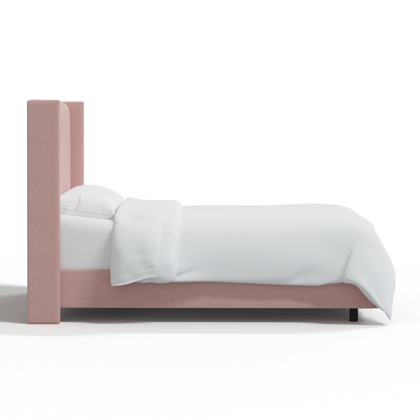 Hanson Upholstered Wingback Bed, California King, Classic Blush Linen