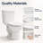 ADA Height Elongated Toilet – Soft Close Seat, 1.28 GPF Siphonic Flush, 12″ Rough-In